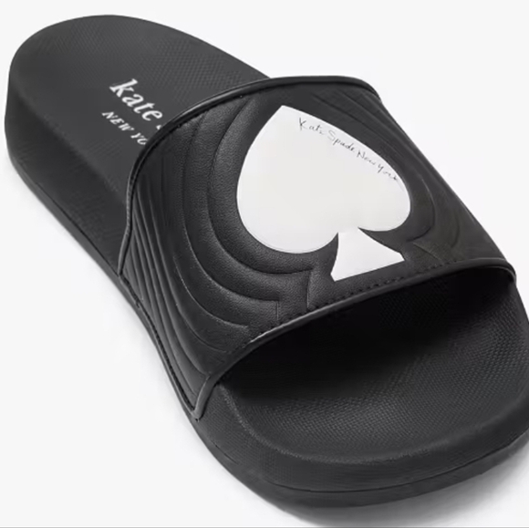 kate spade Shoes - Kate Spade New York Splash Pool Slide Smooth Leather, Size 7 Optic White, New